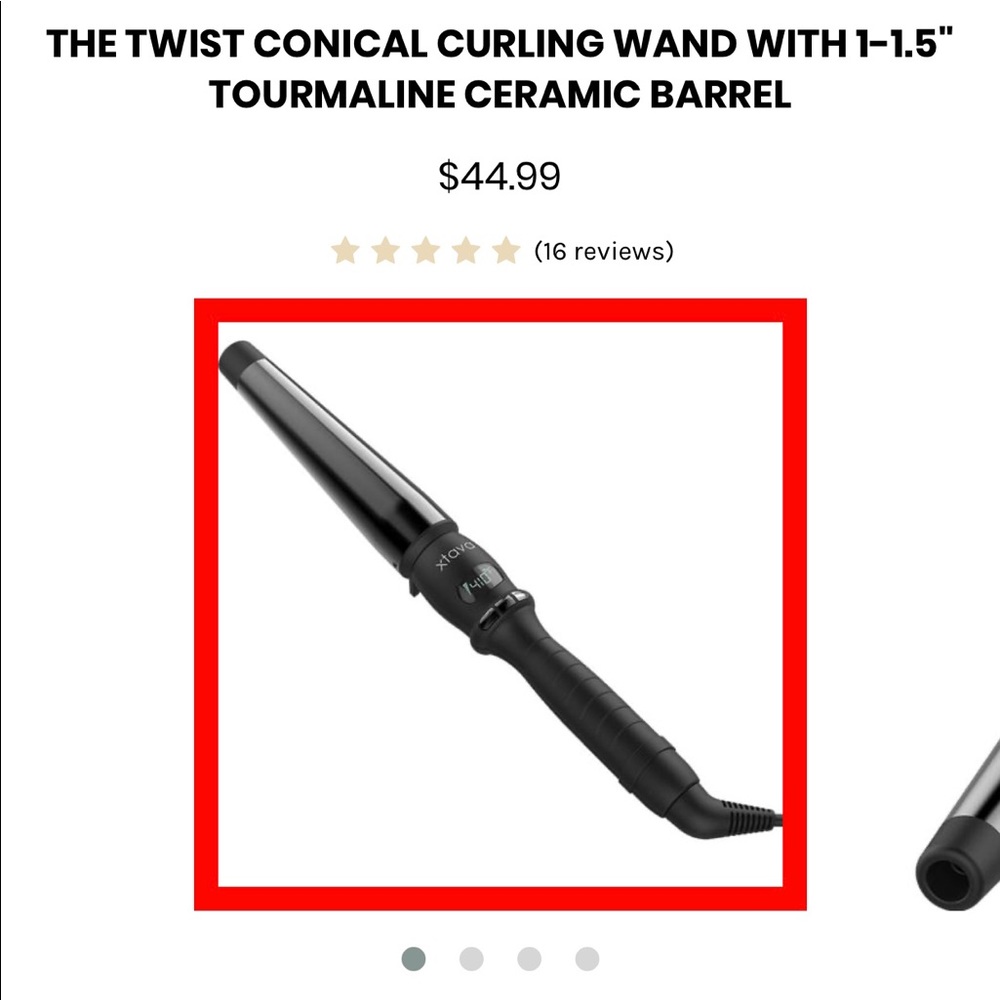Xtava curling wand with 1.5-1” barrel